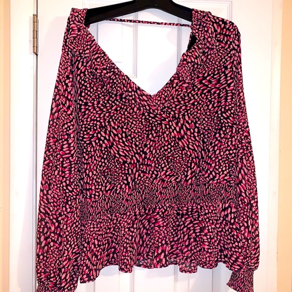 Bar III Tops - Ruffle peplum blouse